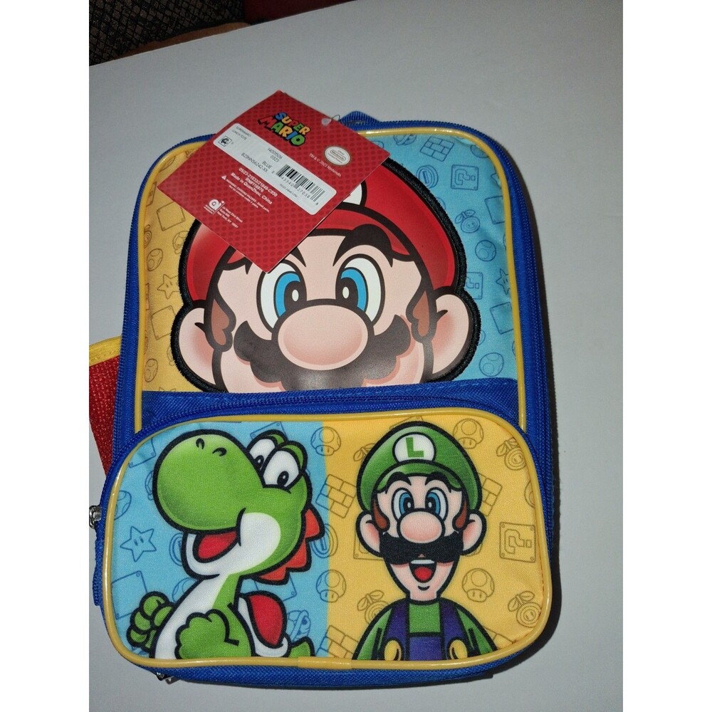 Super Mario Bros Lunch Tote Insulated Lunch Bag with Handle NWT